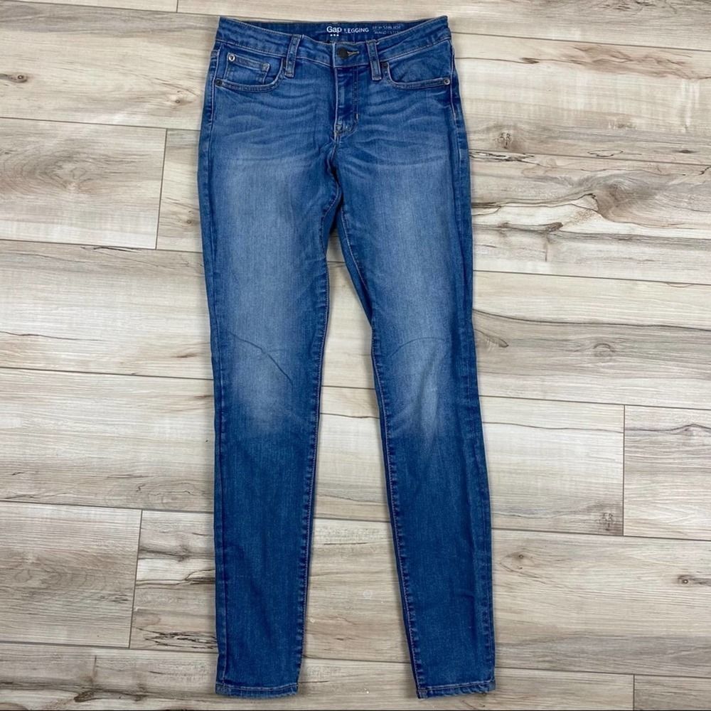 GAP Legging High Stretch Denim Blue Jeans Size 2